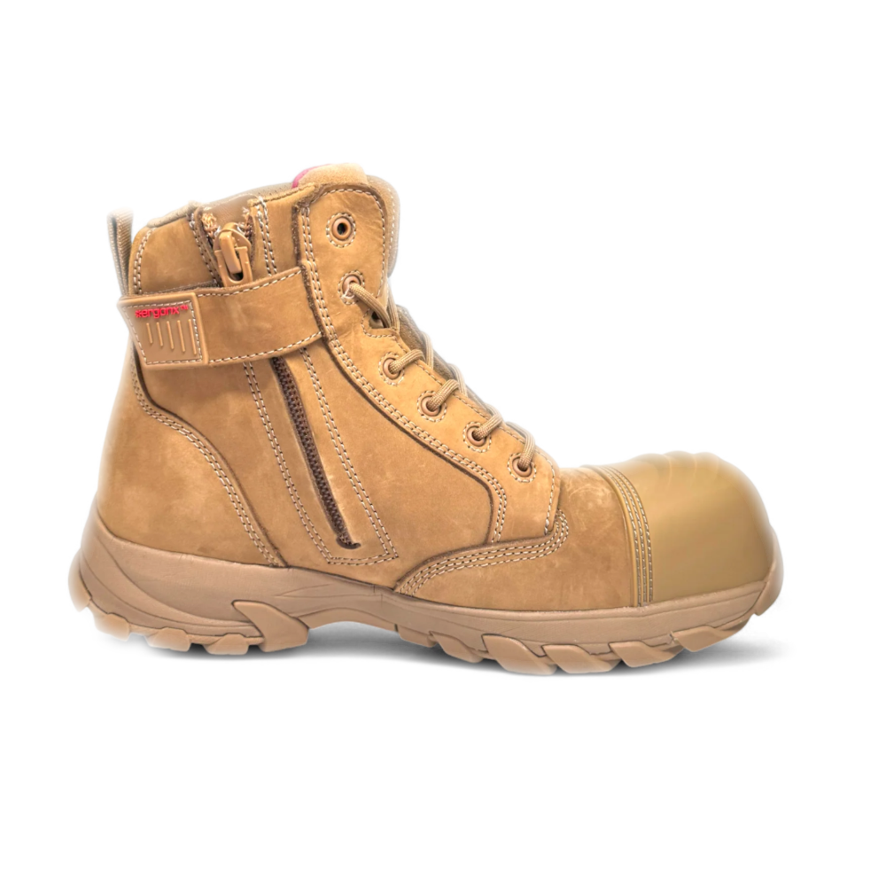 Ergonx Safety Boots Lace Up (Helium) All Tan